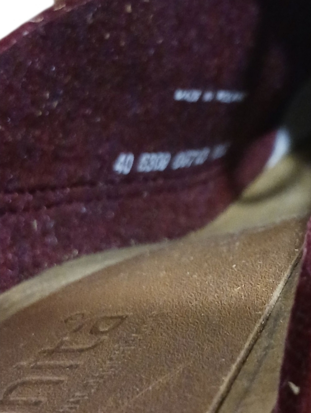 Sanita Karina Wool Felt Leather Wood Danish Clog Wine Red Sundance - Picture 11 of 14